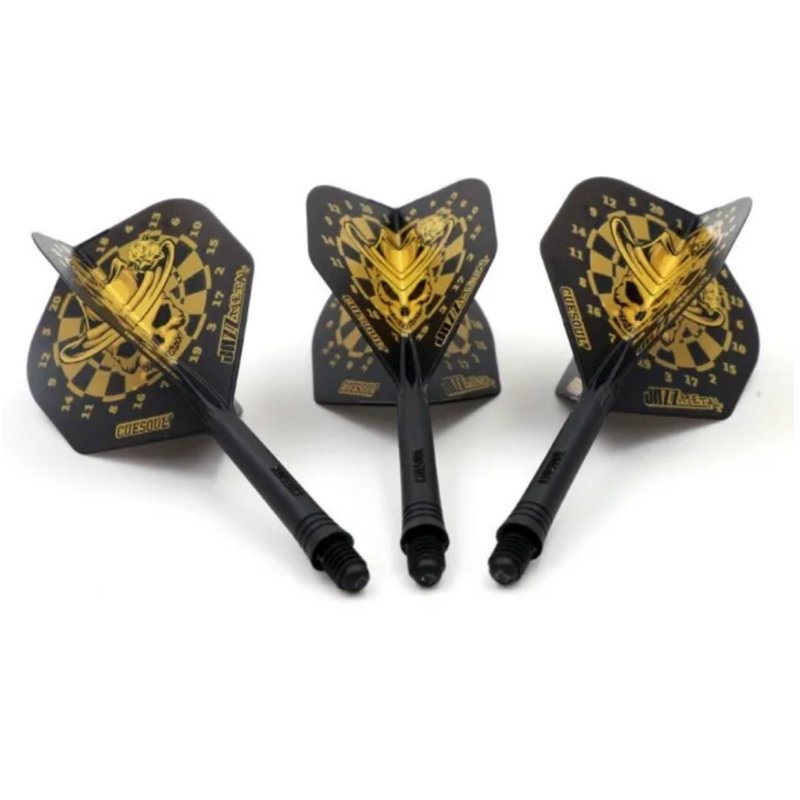 Cuesoul Flights AK5 Shape L Per Freccette – Piuma Integrata Gialla, 80 Mm - 3